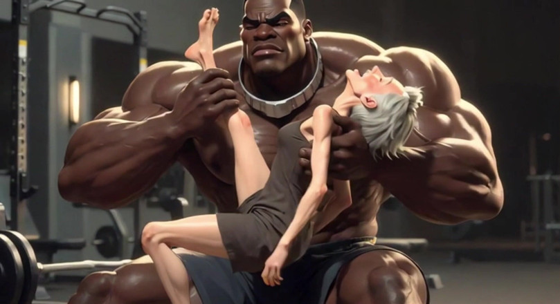 Anime Hentai: Nenek merintih keseronokan - lelaki hitam kuat menghisap kakinya