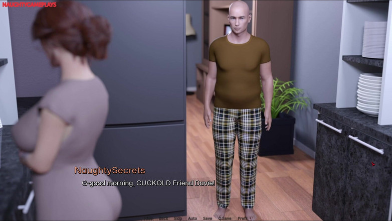 Naughty gameplays: Pervert Playing with His MILF Landlady's Ass When Her Husband...