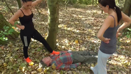 Femdom Austria: The old trampling mat