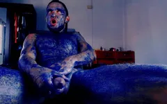 Blueman coming and cumming