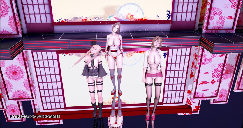3D-Hentai Games: Striptease DOA Mai Shiranui Marie Rose Misaki