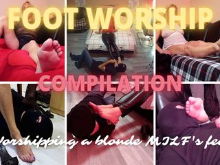 Worshipped by Alex: Fußanbetung, zusammenstellung - anbetung der füße einer blonden ehefrau