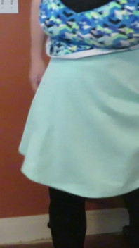 Nurse Vicki  plays with a rubber ball in a mini skirt, sexy stockings and high heel mini boots