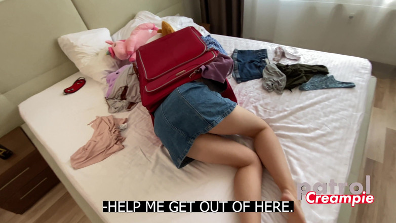 Vincent Vega: Dumb step sister stuck &amp; I cum in her pussy