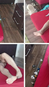 Lick Wife's Pussy Until Orgasm. Amateur Couple Has Crazy Sex in the Bedroom.
