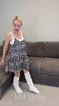 Doubled up Slouch Socks in a Dress