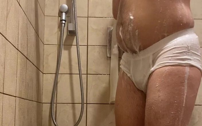 TheSatyrBoy: Clothed shower and slowly working up to stripping down