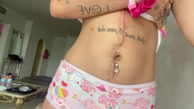 Nali Marie: Scar Fetish Belly Button Waist Tummy Skinny Teen Petite Flat...