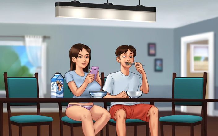 Naughty gameplays: Un mec excité aide sa MILF sexy dans les tâches...