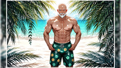 Erotic Man: Guapo viejo calvo sin camisa