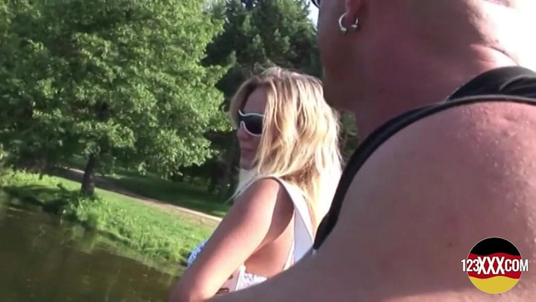 123XXX - Fucked Amateurs in Germany!: Beautiful Blonde with Big Natural Tits Gets Fucked Outdoors