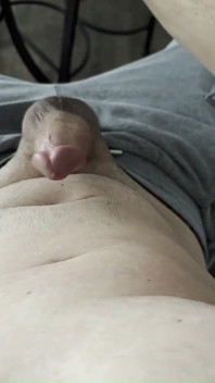 Jacking off at the Dining Room Table, Dripping with Alot of Cum