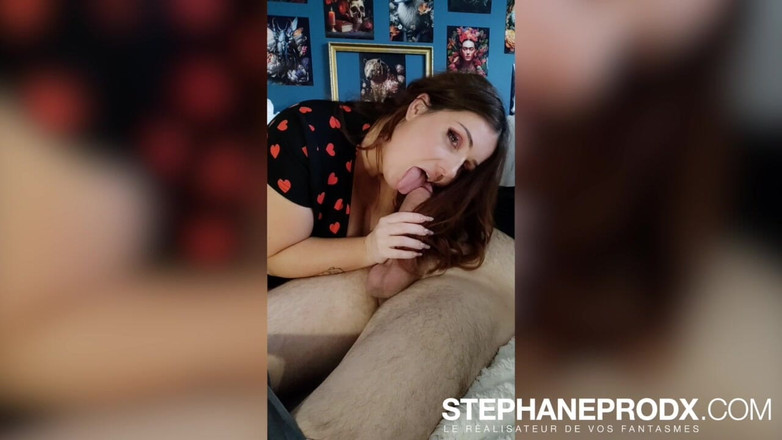 Stephprodx: Leah-lov Jerks off and Sucks Stephaneprodx with Her Hair