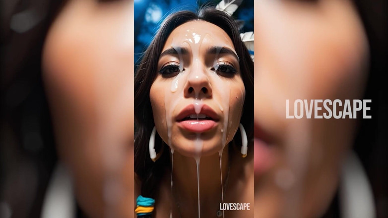 Lovescape: Moonlit Shibari šukání s nativní krásou (ai Gen)