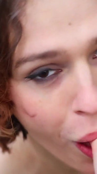 Gorgeous T-girl Get's Her Asshole Destroyed - A2M, Creampie