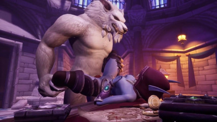 Wraith ward: 狼男はテーブルの上でナイトエルフをファック
