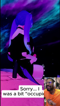 Anime Transgender Succubus Jerks off Her Beautiful Cock on a Starry Night