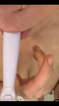 Take Shover and Shave My Pussy with Me... View From Camera on My Head