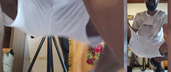 Stink HairyMale: Transparent white shorts