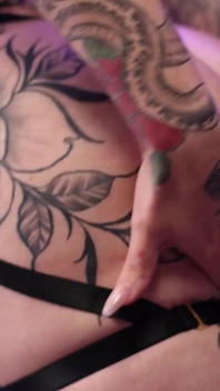 Tattooed Goth Drops Huge Ass on Big Black Cock
