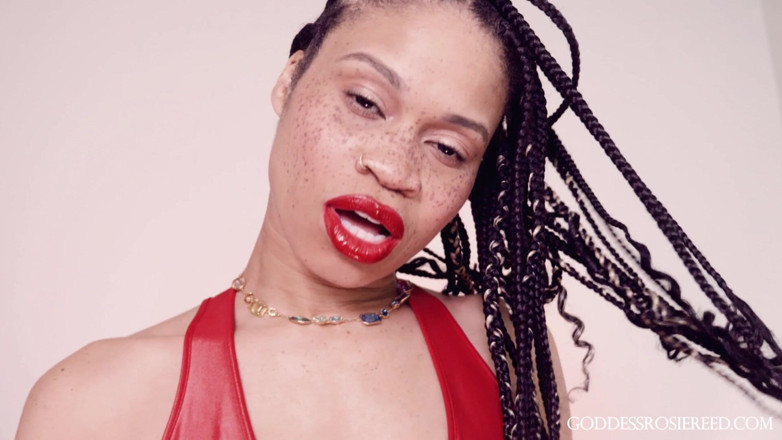Rosie Reed: Lippen der liebe - Ebenholz-domina-göttin rosie reed sinnliche rote lippenstift-mundanbetung