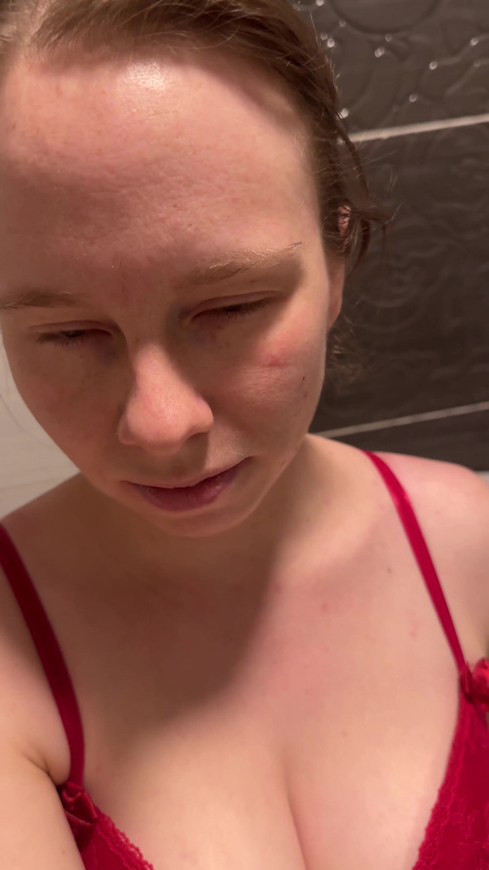 SweetLucy96: Hot Striptease in the Bathroom