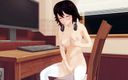 H3DC: Une gameuse hentai en 3D se masturbe en direct
