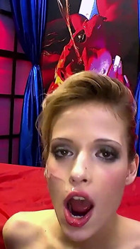 Ggg - Blonde Slut in Wild Ggg Gangbang Swallowing Cum