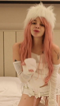 Straight-jacket Babe with Pink Hair