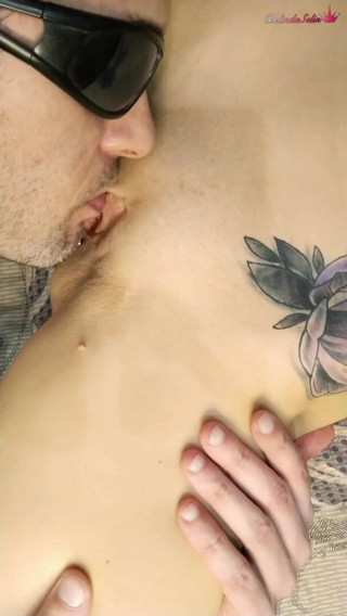 Belinda Selin: Stranger with glasses skillfully licks best friend's tight vagina
