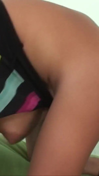 Very horny sexy brunette with small tits and tight shaved pussy enjoys and moans as she gets fucked wildly