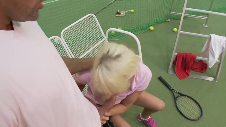 Backdoor Films: Blonde babe is tennis player and she fuck big cock...