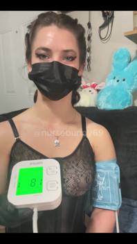 Self Auto Bp Cuff Vibrator Orgasm and Breast Play in Black Lingerie