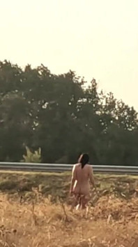 Humiliation of the Slave Girl Tich - Showing Her Pussy and Tits