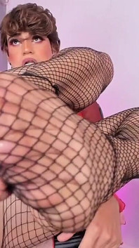 Colombian Femboy Juicy Ass in Torn Tights Like a Tip Wanting Cock