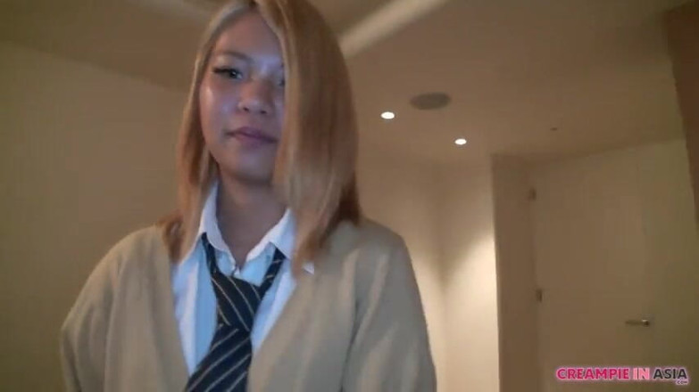 Creampie In Asia: Трійка з Суміре. Realcollege уніформа, тріо та кремпай