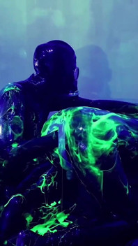 Rubber Double Fisting with Uv Slime