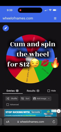 Let’s play spin the wheel of cumming for quay 