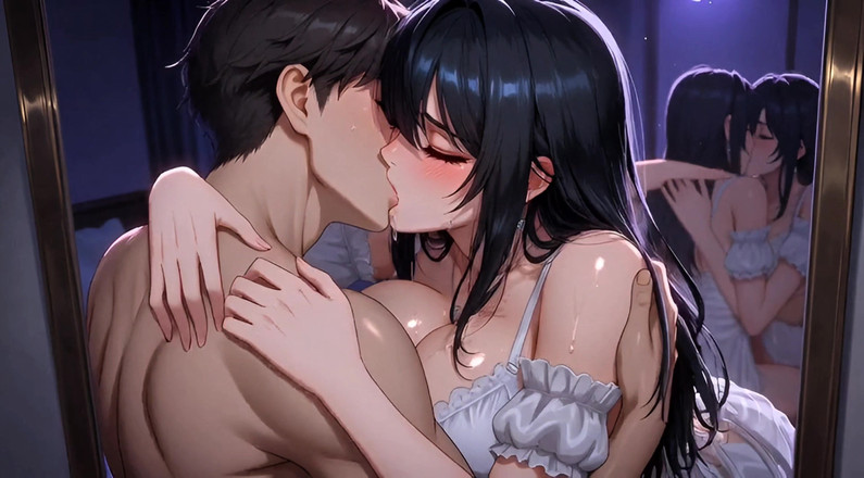 Stories&Anime: Ibu tiri menyelangkang untuk ciuman lidah dalam yang berantakan