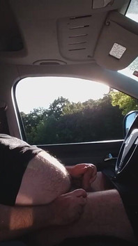 Jerking off in the Car