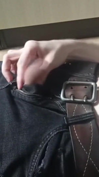Guy in Jogger Jerks off His Cock and Moans
