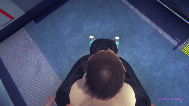 Yaoitube: Yaoi Femboy - 기차에서 우유를 삼키는 세스