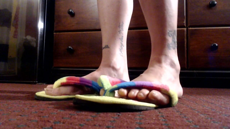 Abby Anna: 360 ' vedere tălpi mature flipflops