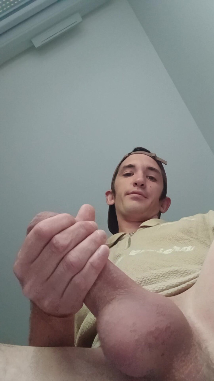 Alexis bondoux: Young Guy Jerks off His Big Cock and Cums