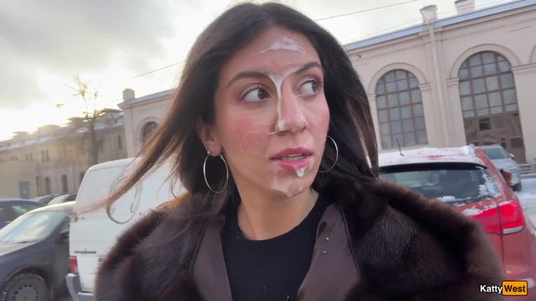 Katty West: Crazy Blowjob in Car and Cumwalk