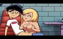 Hentai World: Asistentă cu masturbare cu țâțele din parcul Amity