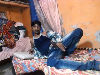 Indian desi boy: Boy Showing Hard Cock Play with Sex Toy and Dick...