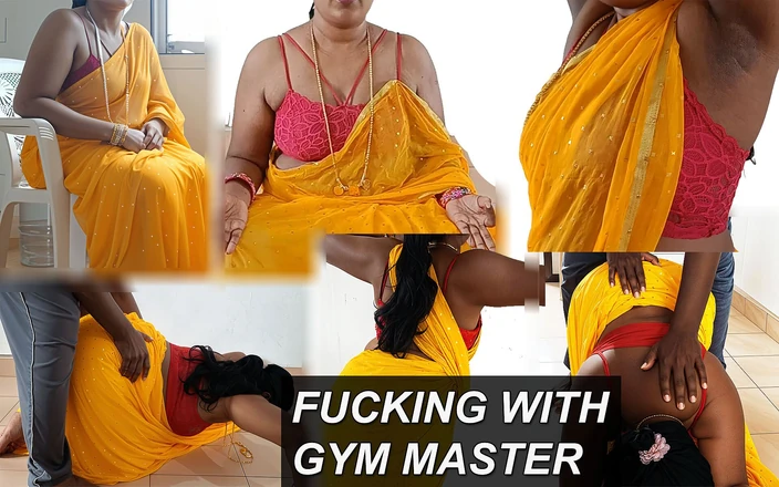 Luxmi Wife: Fucking with Gym Master: Workout in Saree - 1
