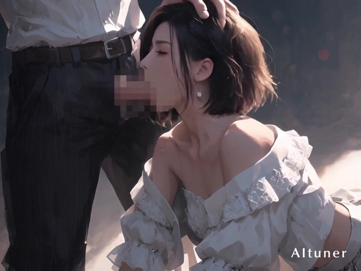 AItuner: 窓へ向かい、彼の手に収まる細い腰――光に腰を下ろし、黄金に変わる地点で最後まで。