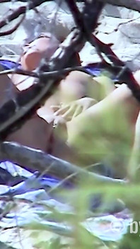 Seksi Bogel Rambut Coklat Topless Di Pantai